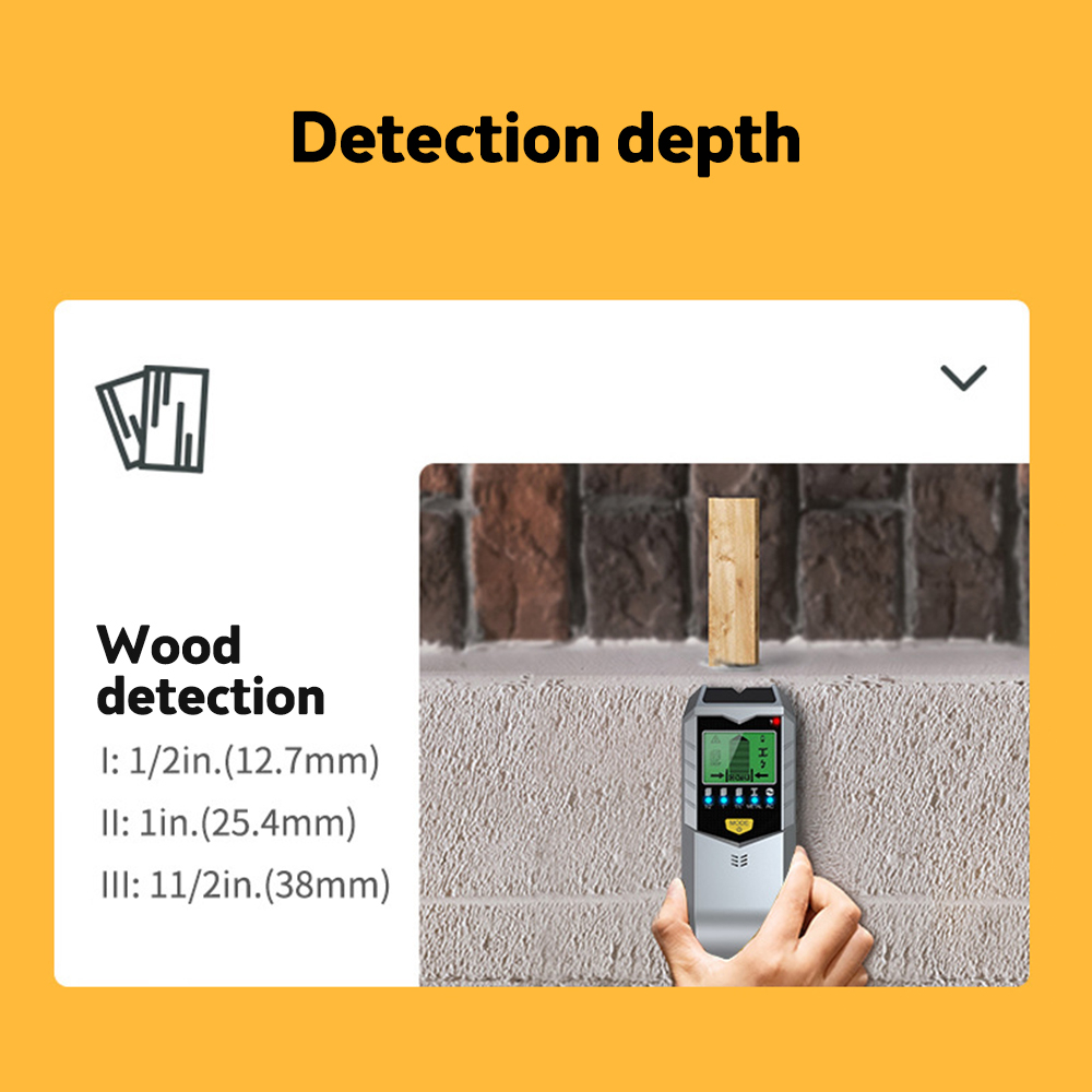 Pendeteksi Logam Kayu dalam Tembok 5in1 Wall Stud Finder SH402