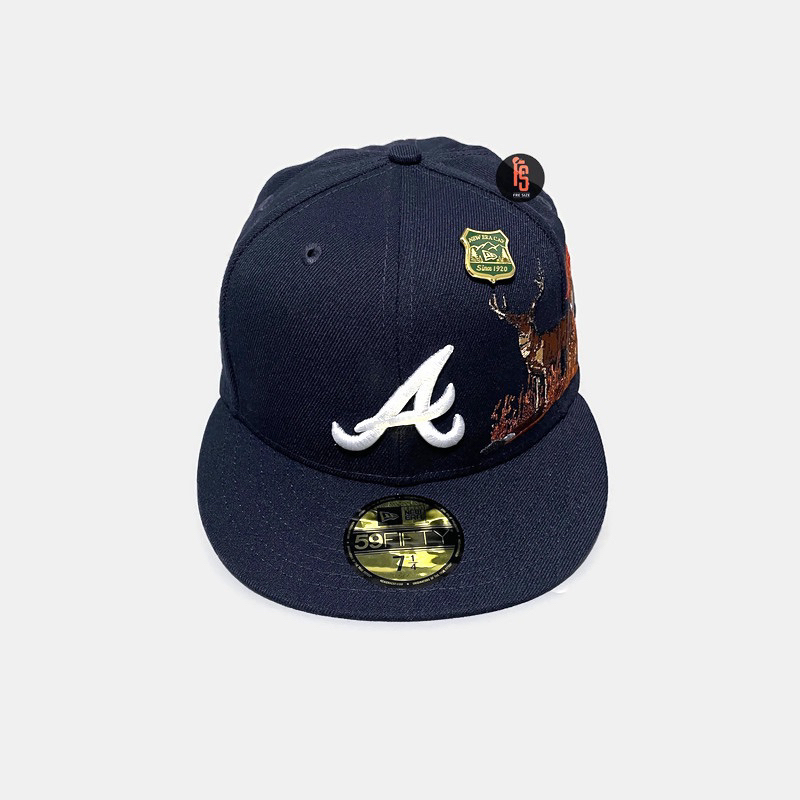 TOPI NEW ERA ORIGINAL 5950 STATE PARK ATLANTA BRAVES NAVY