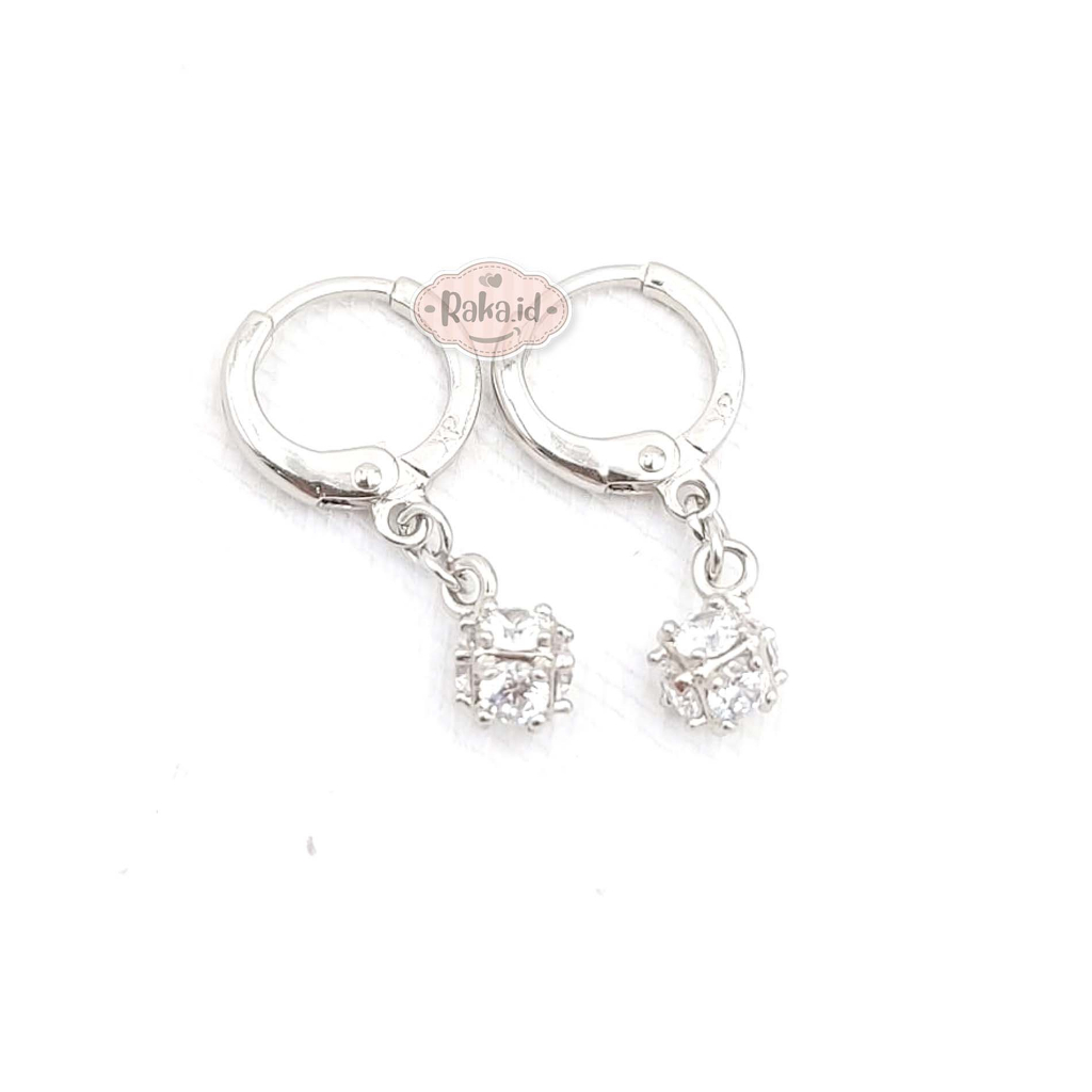 Anting Korea Anting Wanita Anti Karat Motif Kubus 5mm Jurai 1192