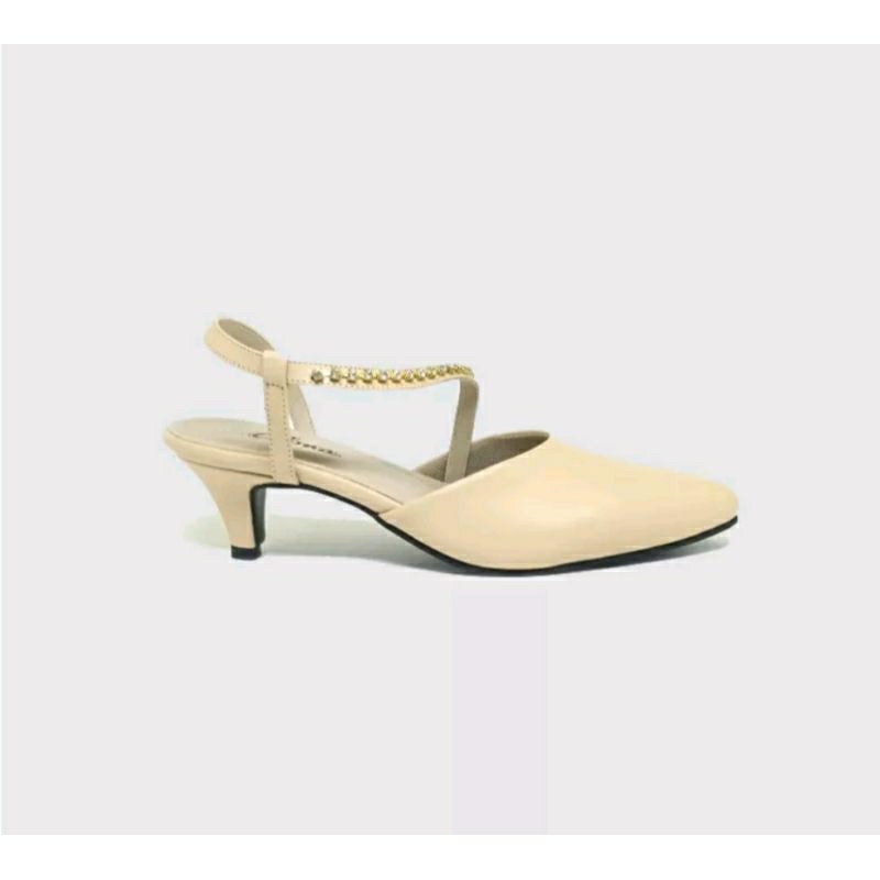 Sandal Tali Premium Big Size 41-45 / Sendal sepatu Formal Flat Wanita Makazi Santai kondangan Jumbo Beige, 41