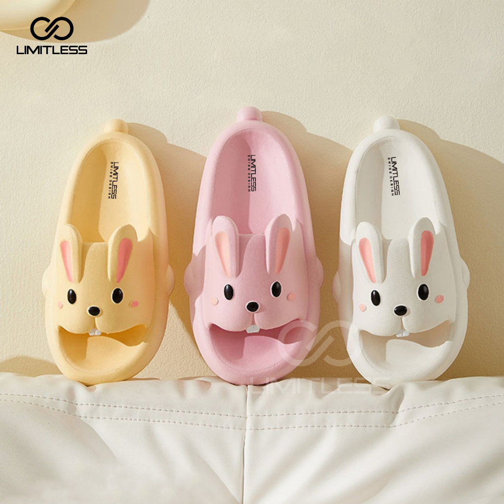 Sandal Wanita Rabbit Selop Terbaru 2023 Kekinian Premium Sendal Wanita Kelinci Rumah Empuk Lucu