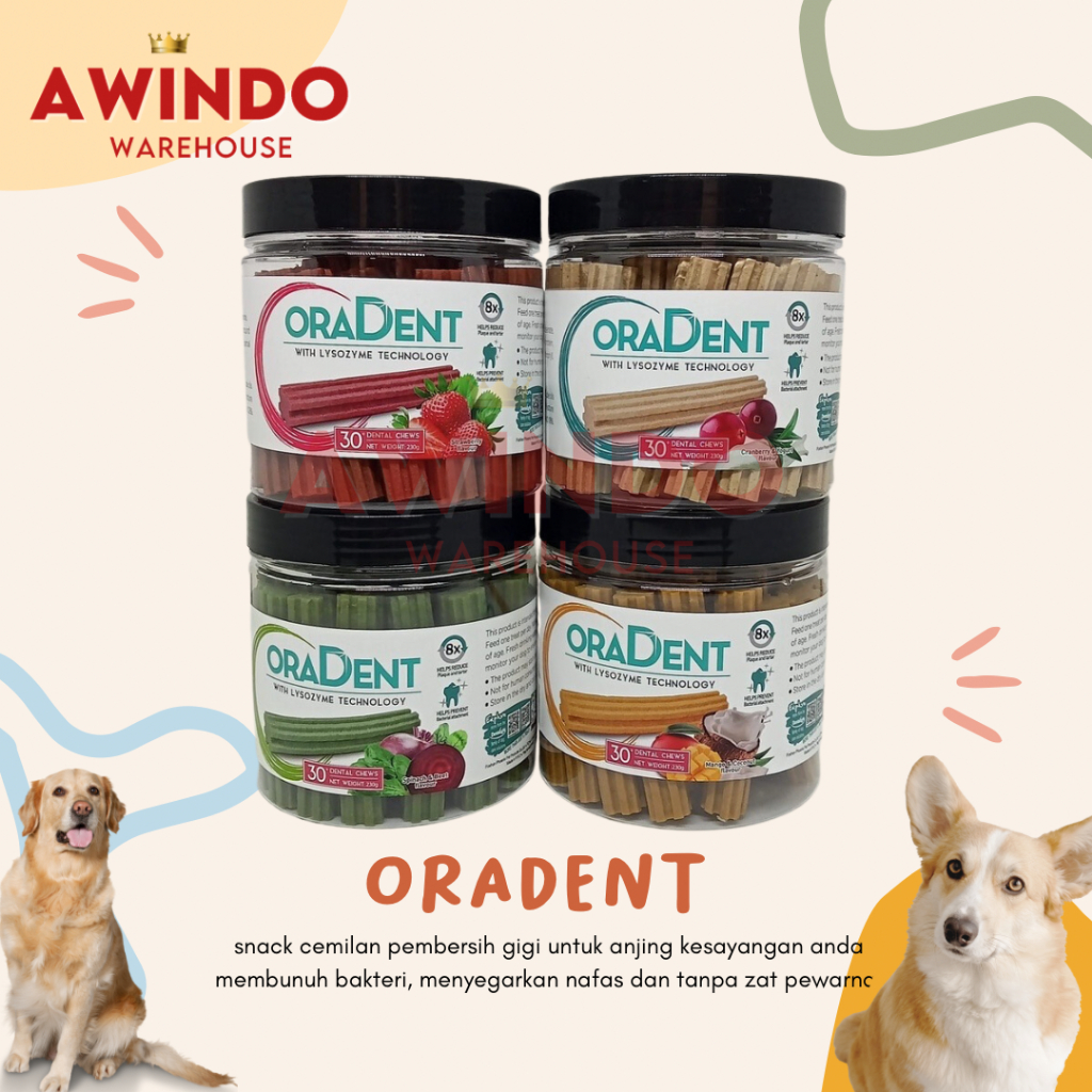 ORADENT - Oradent Dentalight Cemilan Snack Hewan Anjing Dental Chew Pembersih Gigi