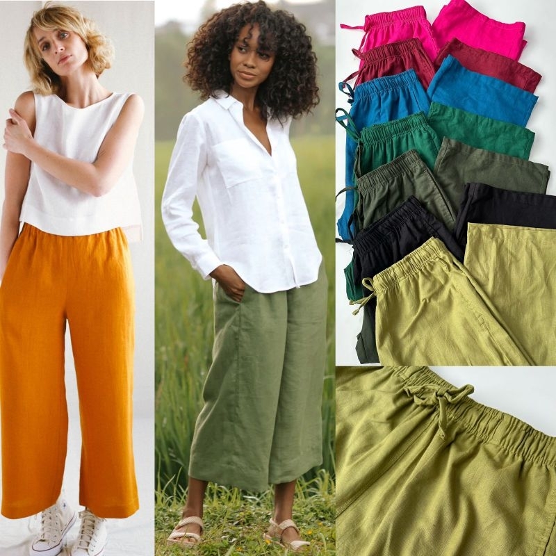 Unq linen cullotes long pants