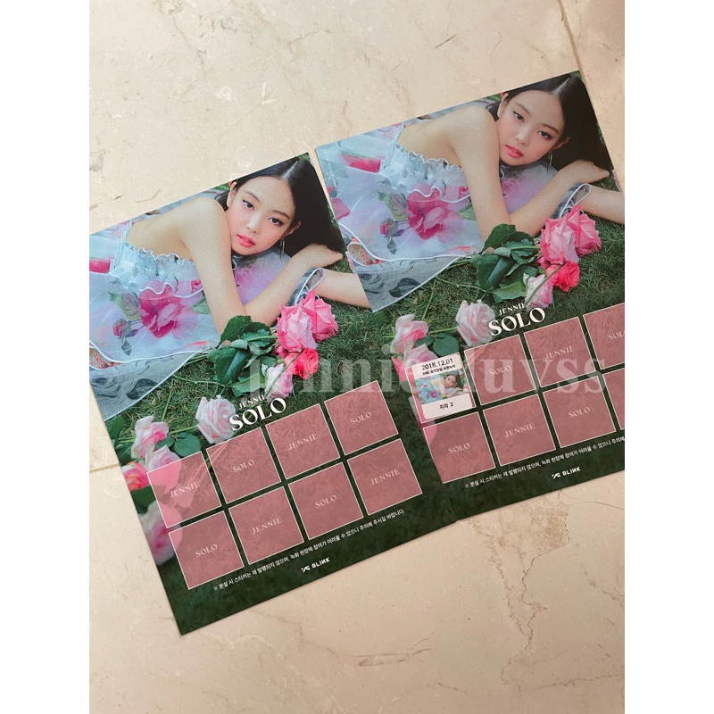 BLACKPINK Jennie solo broadcast attendance card