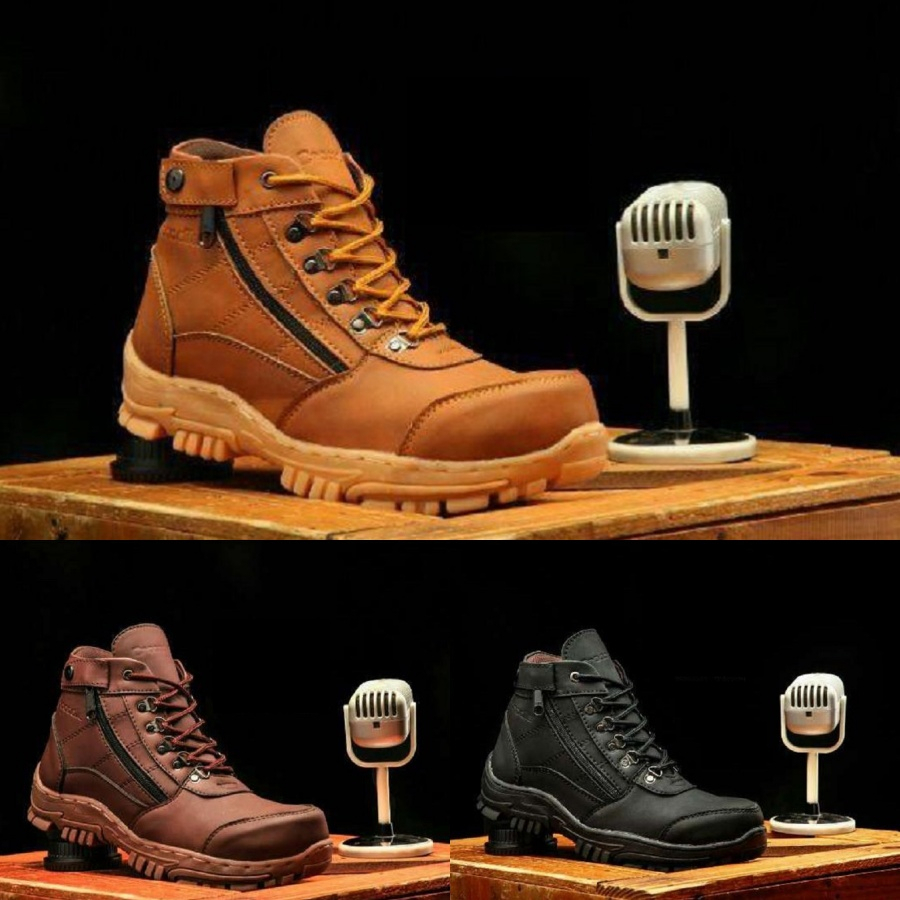 Sepatu Boots Pria Morisey Safety / Ujung Besi TERMURAH bisa COD