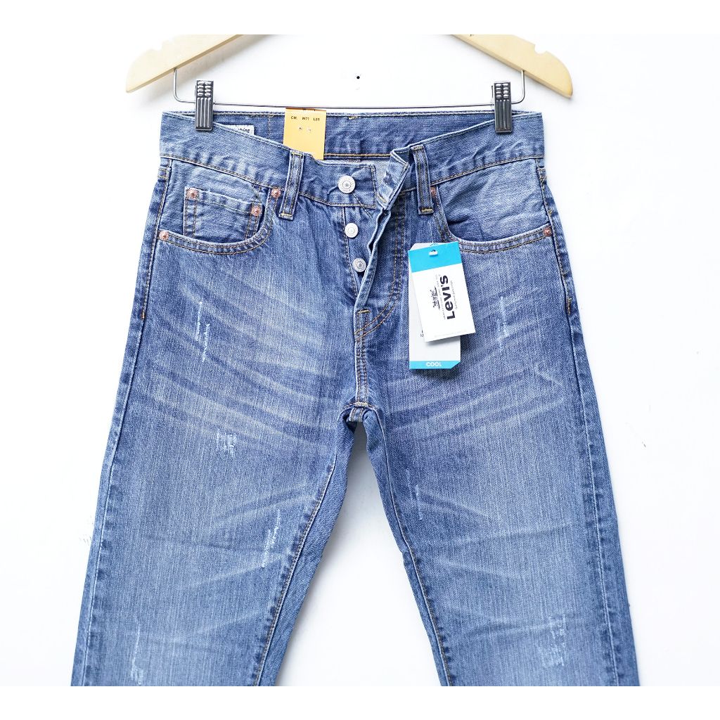 Levis 501 Destroy - Celana Jeans Pria - Bonus Paperbag