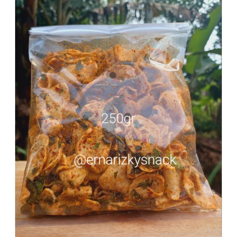 

KRIPIK BASRENG [ 250 gr ] BUMBU BASAH DAUN JRUK HALAL