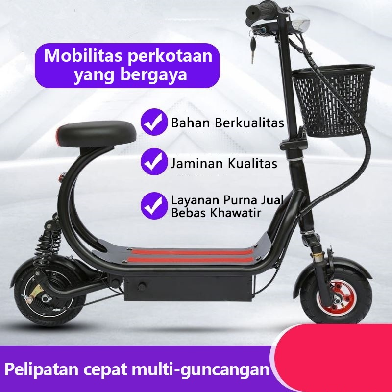 READY STOCK  Scoter Listrik Dewasa Skuter Listrik Awet 25Km Kecepatan 20 km/jam Scoter Elektrik Sepe