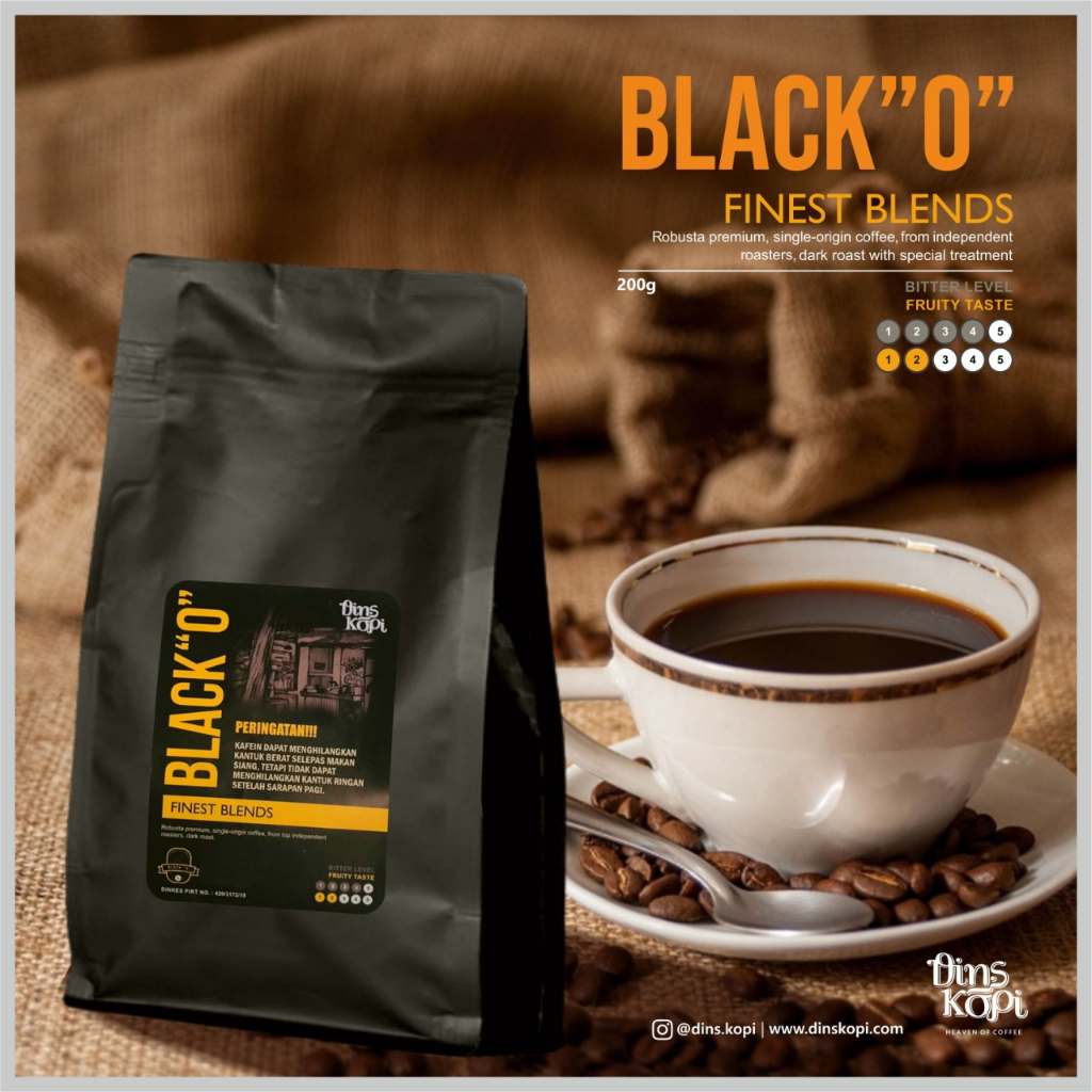 

200 gram Kopi Arabika Robusta - House Blend BLACK "O" Arabica Bubuk