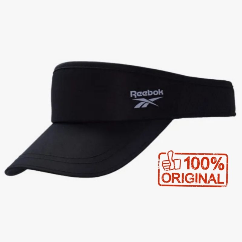 Reebok Original Running Visor Cap Unisex's Caps - Topi Lari - Hitam