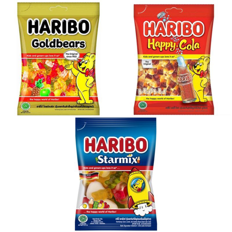 

Haribo Goldbears Starmix happy cola Permen Jelly jadul 80g