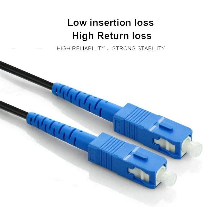 Kabel FO ftth dropcore precon fiber optik 80 METER SC-SC single mode (black) external / outdoor Netline 80M