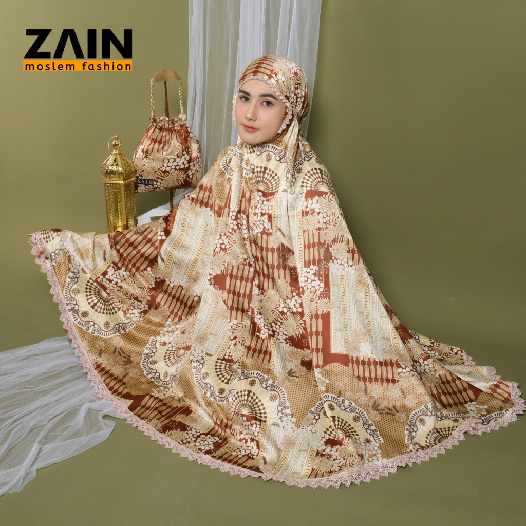 ZAIN - Mukena Dewasa Premium 2in1 Ameena Luxury Maxmara Silk Traveling