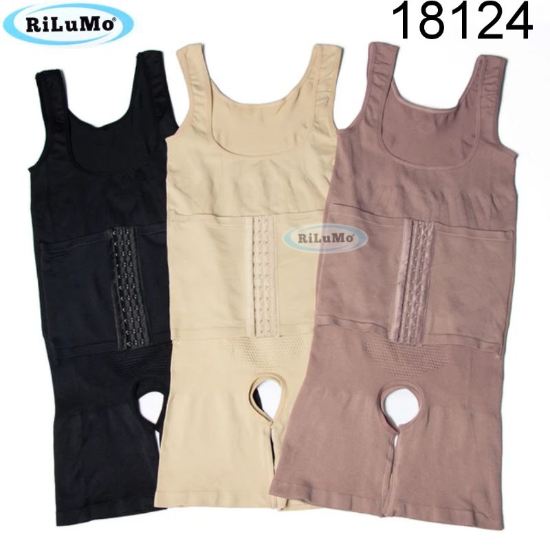 RiLuMo Bodysuit Korset Perut BigSize Sepaha Bukaan Toilet Bawah Aosi Jumbo