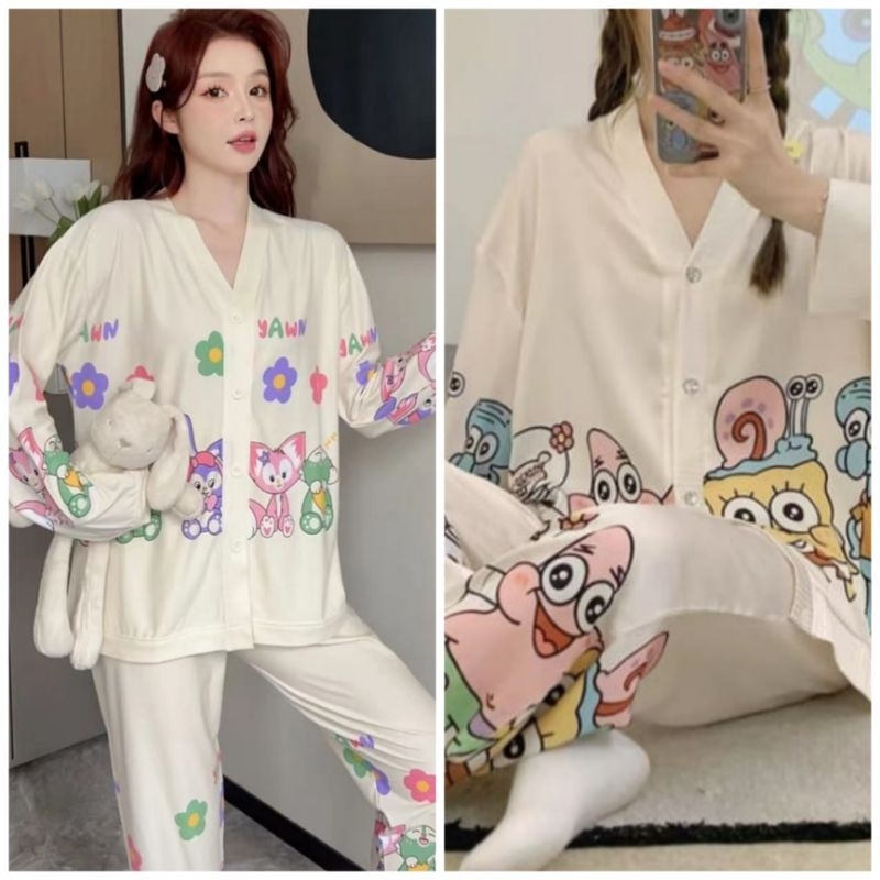 Model Terupdate stelan baju tidur import pp/fashion wanita/baju tidur murah C07-D3