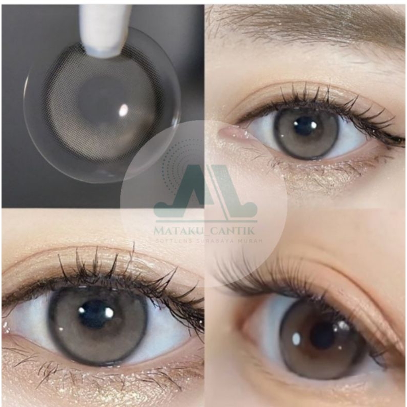 Softlens Anak Sekolah Grey Charcoal Diameter 14.2 Premium | Softlens Grey Natural | Softlens Diamete