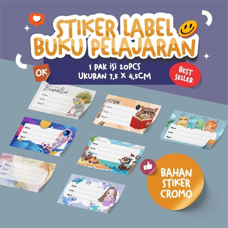 

STIKER MATA PELAJARAN / STIKER MAPEL / STIKER NAMA