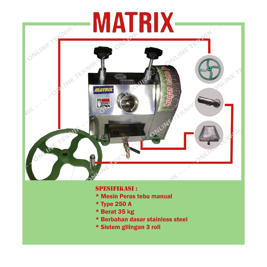 MATRIX Mesin Pres Tebu 250 A Mesin Peras Tebu Gilingan Tebu 250A