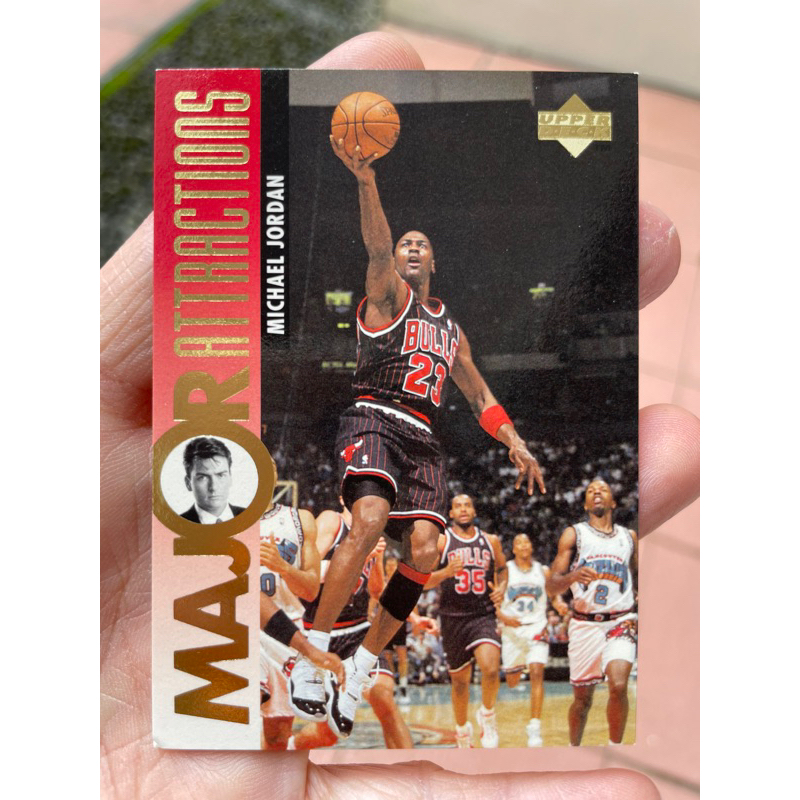 MICHAEL JORDAN MAJOR ATTRACTIONS CARD 1995 UPPER DECK CHARLIE SHEEN