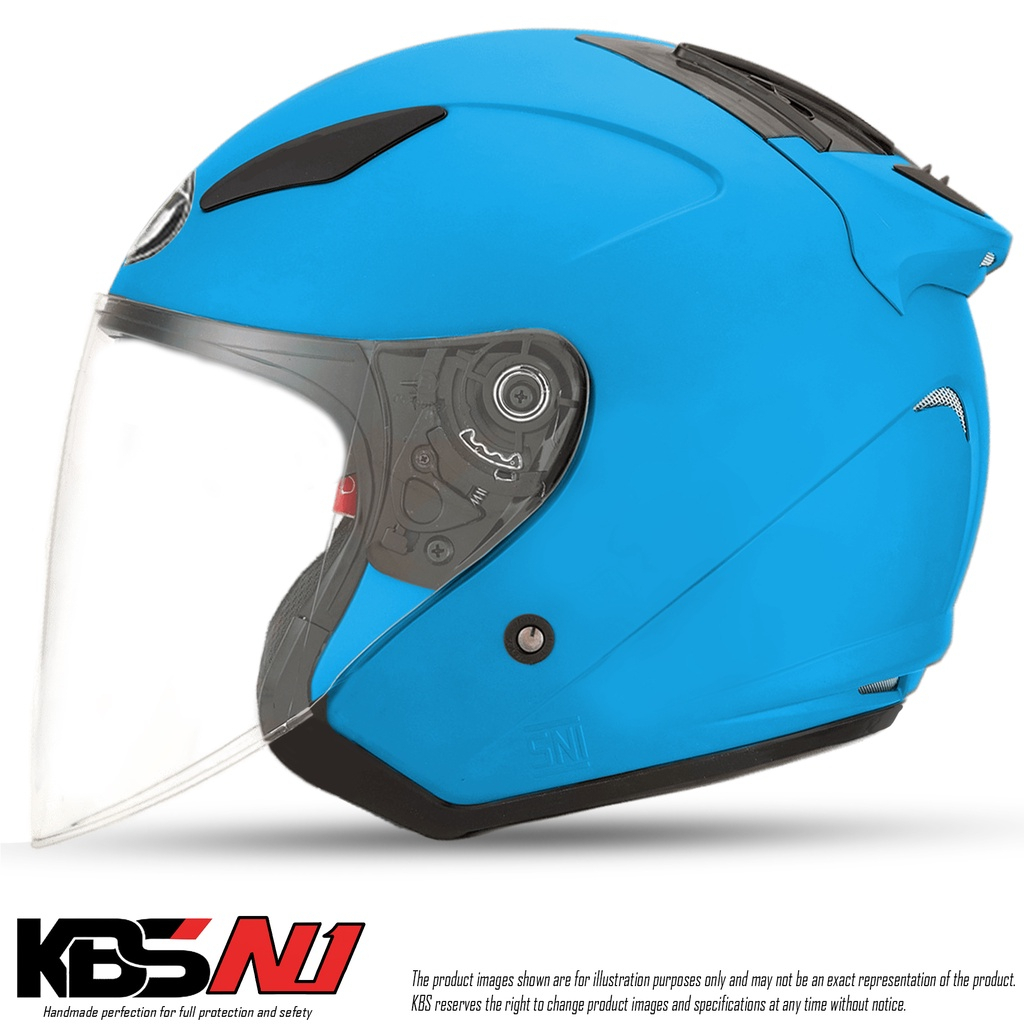 Helm Half Face KBS N1 Solid Paket Ganteng / Helm Pria Dan Wanita Dewasa PREMIUM SNI DOT COD