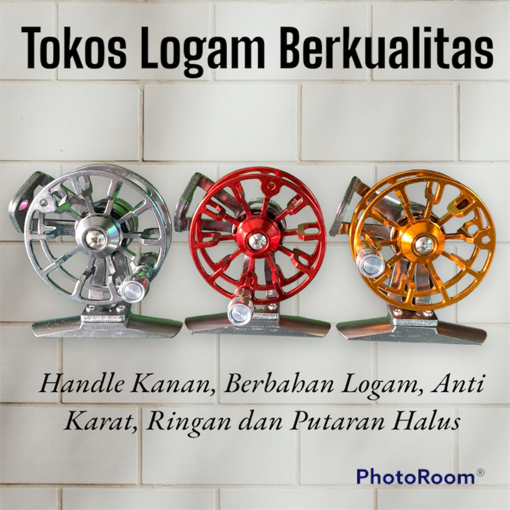 Reel Tegek Bahan Logam / Reel Pancing / Reel Joran
