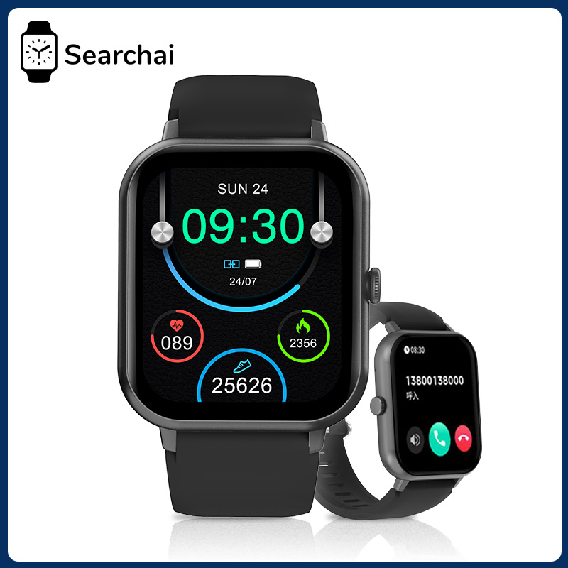 NEW 1.83'' inch 4Games Smartwatch Pria Full Touch Screen Phone Call jam smartwatch Wanita digital waterproof Pemantauan detak jantung Jam tangan olahragaJam Tangan Olahraga ZL54C