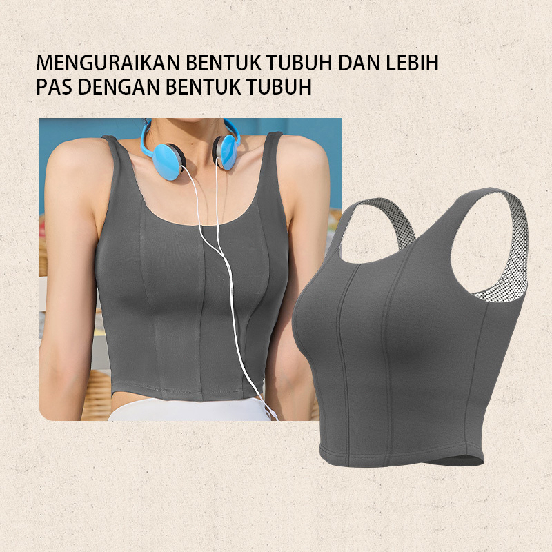 WiZi Sport Bra BH Gym Yoga Cepat Kering Atasan Bra Olahraga Wanita