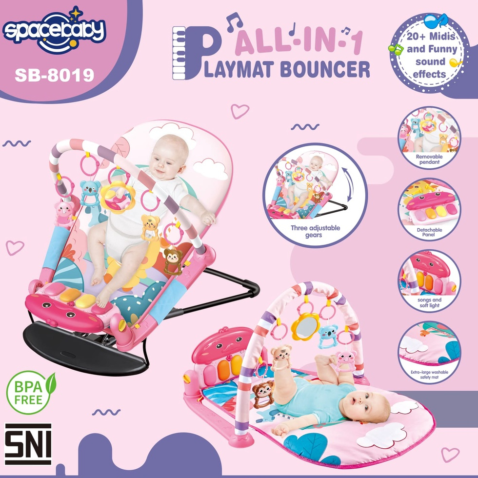 KURSI BAYI FUTTON BOUNCER ROCKER SPACE BABY SB 1816 BABY CHAIR MUSIK / SWING CHAIR 1950/SWING BED 1920/8019/PC 1900/PC 8630