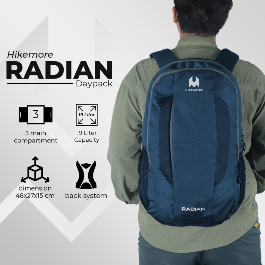 Hikemore Radian Tas Ransel Daypack Outdoor Pria Wanita Original