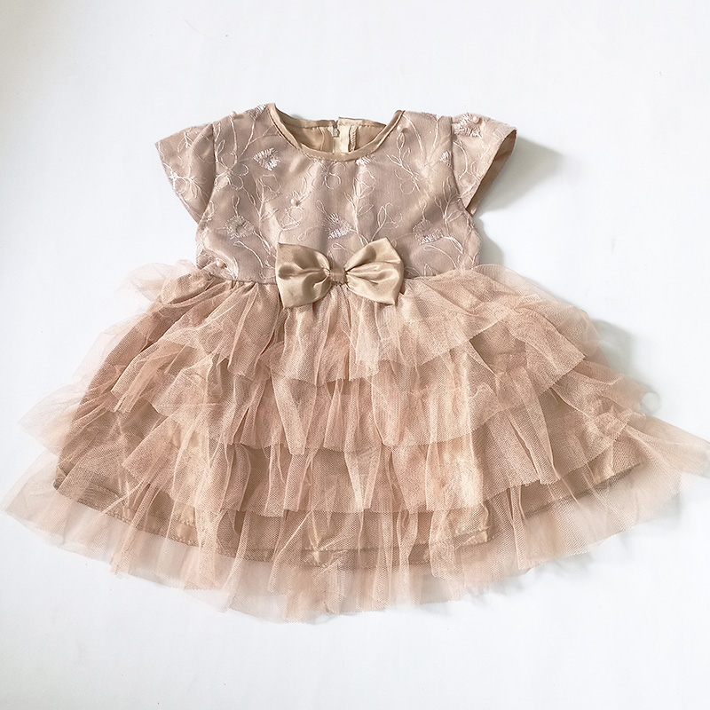 Dress Bayi Perempuan 0 6 Bulan Style Korea Import Baju Warna Coklat Susu Coksu Gaun Tutu Anak Cewe Terlaris 2023 Dress Warna Mocca Millo Coksu Bahan Tile Satin