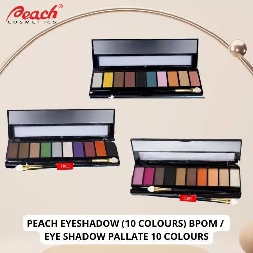 PEACH EYESHADOW (10 COLOURS) BPOM / EYESHADOW PALLATE 10 CLR