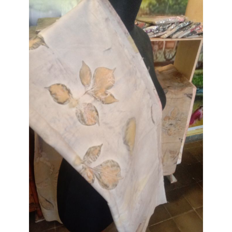 Kain Ecoprint Handmade || Daun Lanang || Limited Edition