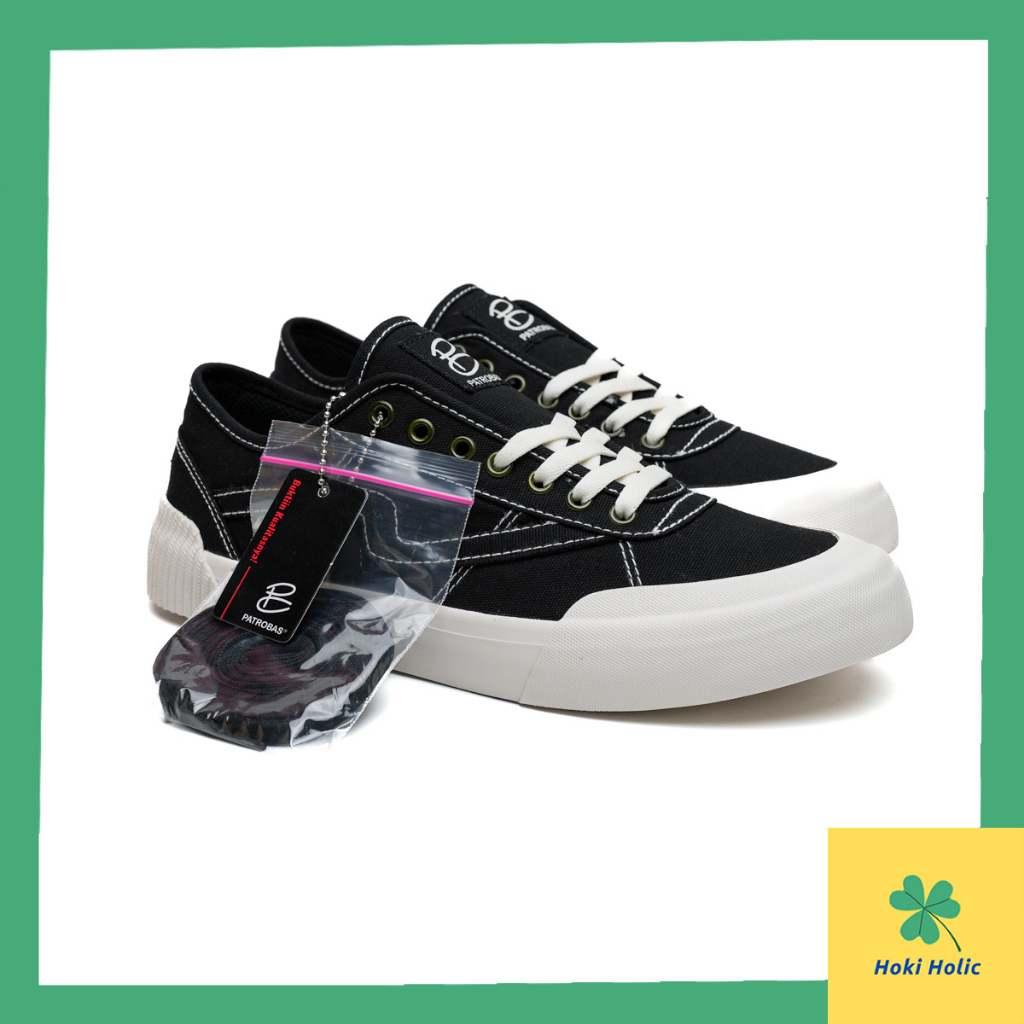 Sepatu Patrobas Equip Low Black White | Sneakers Casual Pria Wanita Patrobas Original