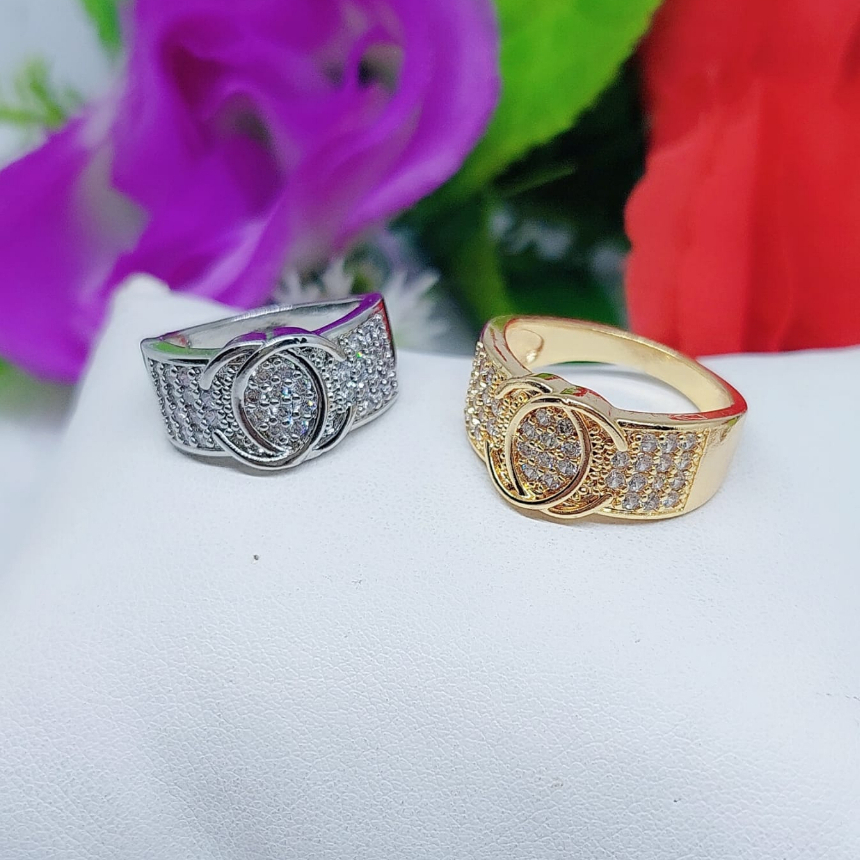 Cincin Xuping CC Permata Lapis Emas Perhiasan Fashion R135