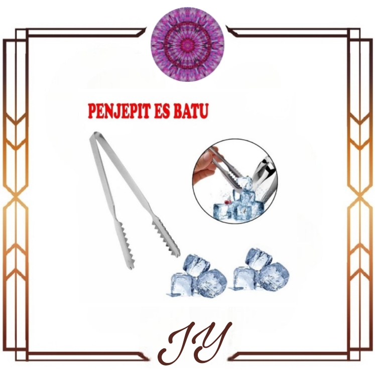 (JY) jepitan es batu// alat jepitan makanan panas bahan stainless