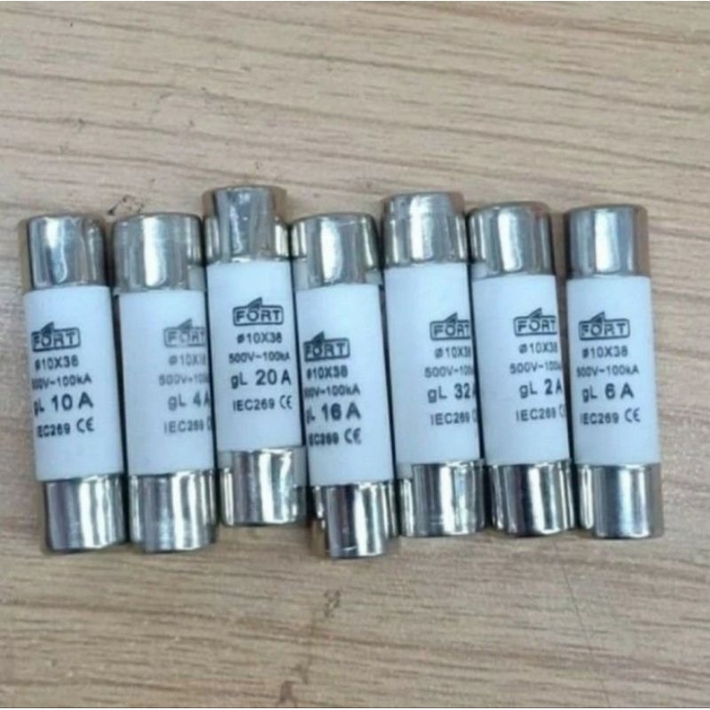 Fuse Link Ceramic FORT 10x38 10 x 38  1A 2A 4A 6A 10A 16A 20A 25A 32A 500