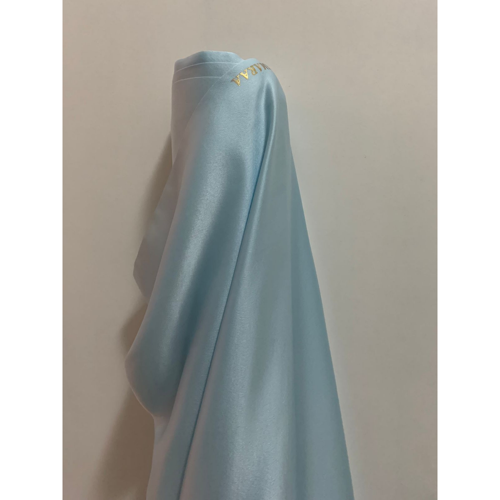 Bahan Satin Maxmara Silk Lux Premium Meteran Mewah Warna Hijau Sage Green