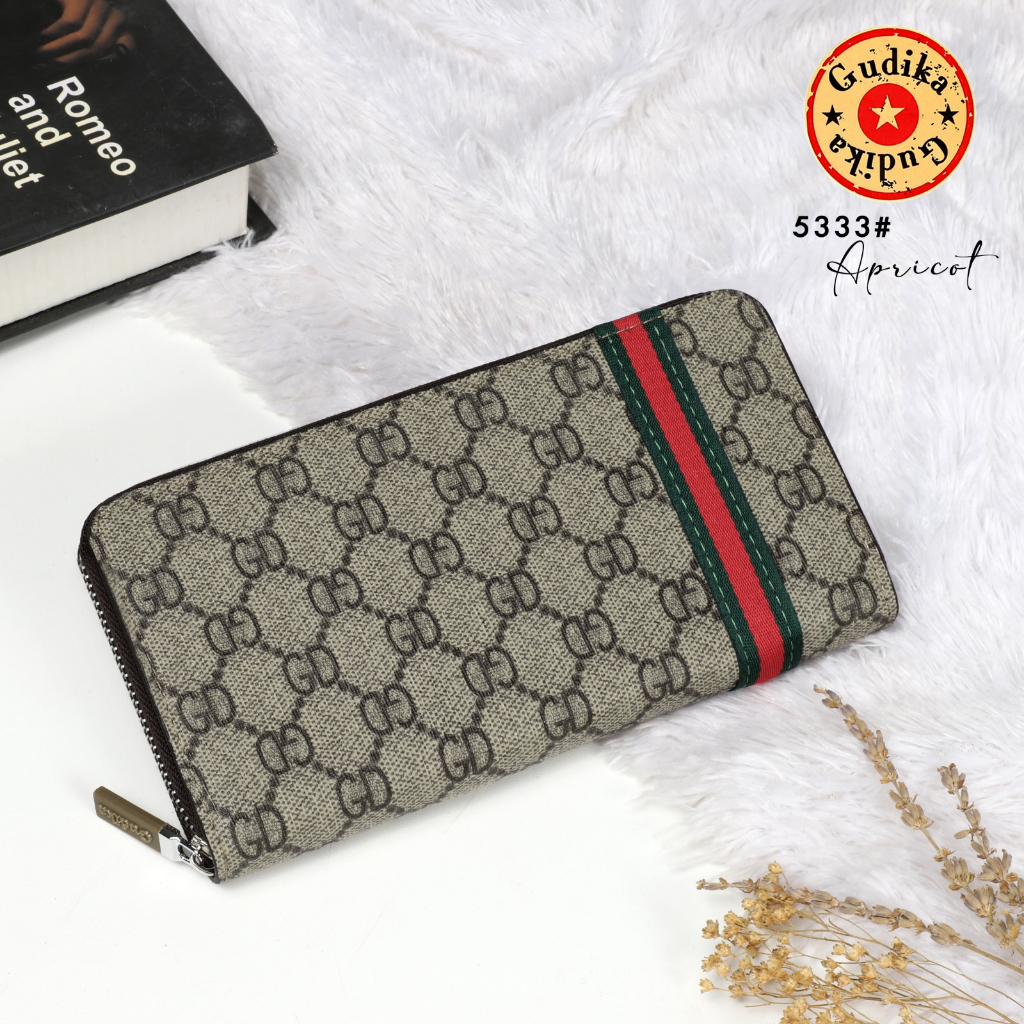 GUDIKA Wallet 5333 - Dompet Panjang Wanita Kulit Waterproof Motif GD Import Original