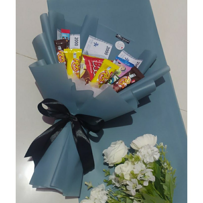 buket uang + snack bucket wisuda ulang tahun