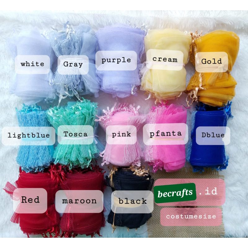 50 pcs 15x30 cm 18×30 cm  kantong pouch jaring serut tile kemasan souvenir