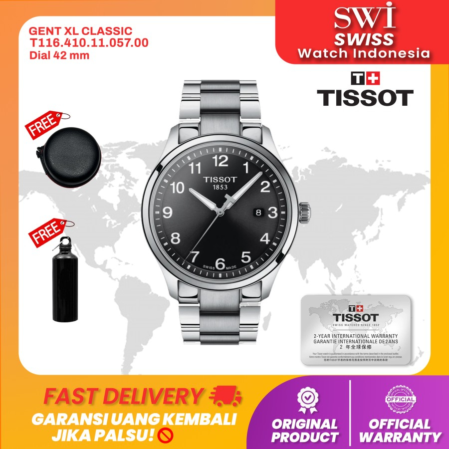 Jam Tangan Pria Tissot T116.410.11.057.00 Gent XL Classic Analog