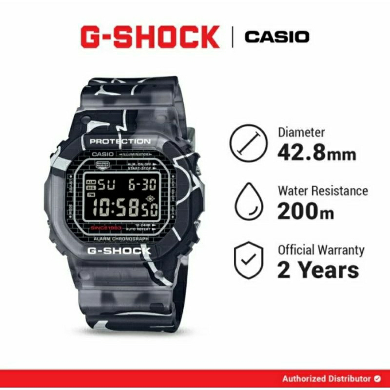 Jam Tangan Pria Casio G-Shock DW-5000SS-1DR / DW-5000SS-1D Original