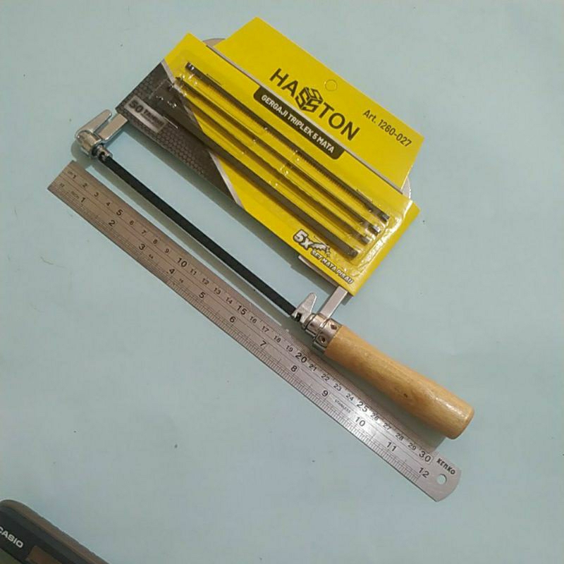 Gergaji triplek 5 mata Hasston / graji ukir triplex acrilic / graji lubang speaker. harga per set