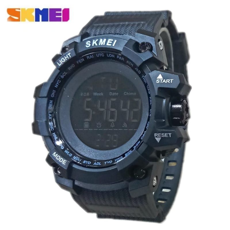 (Cod)Jam Tangan Pria Skmei Digital Bulat Wanter Resist/Anti Air Strap.Rubber(Dikirim Jakarta)