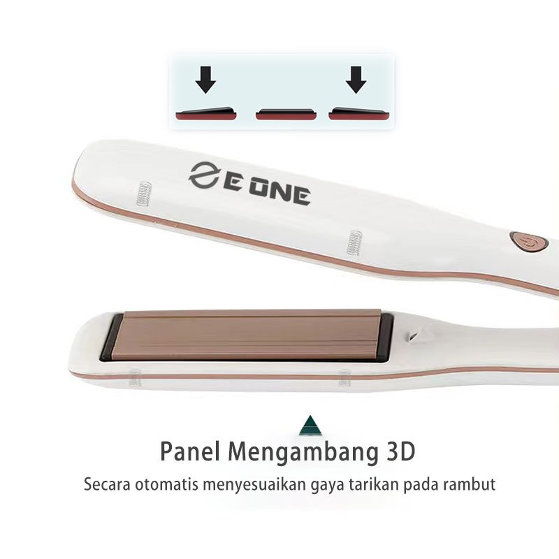 E ONE catokan rambut smoothing ion 2in1 curly dan lurus catok pelurus rambut salon - Garansi 1 tahun