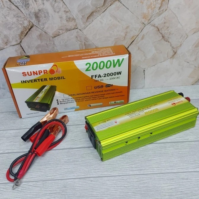 COD Power Inverter Sunpro 2000W Inverter Mobil / Inverter FFA 2000 Watt / FFA 2000W