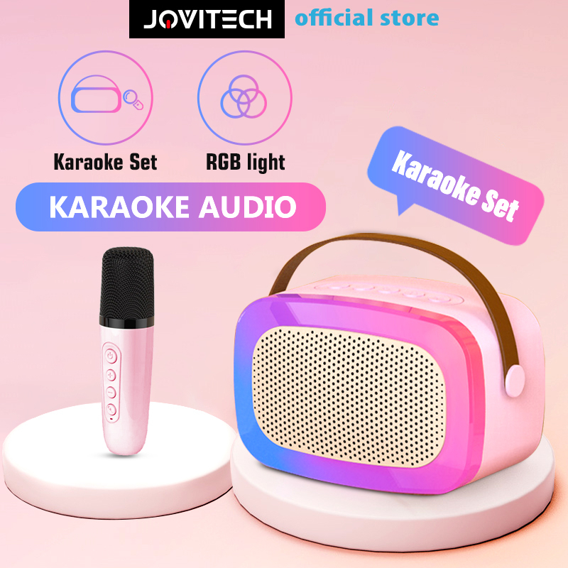 【COD】Jovitech Portable Microphone Karaoke Speaker Bluetooth K83 RGB Hi-Fi Sounds Full Bass Portable Wireless Karaoke - S32