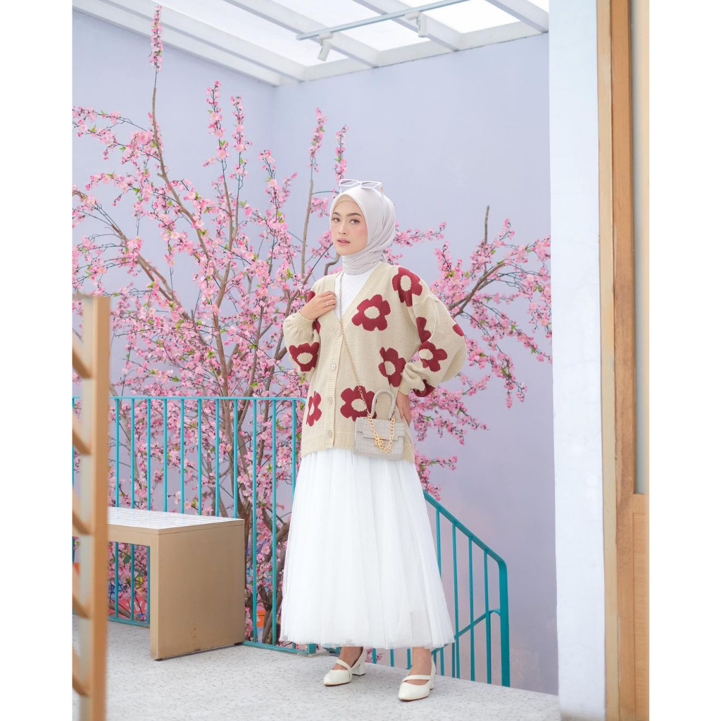 CARDY MELLY FLOWER / CARDY WANITA RAJUT / KARDIGAN TERBARU 2023