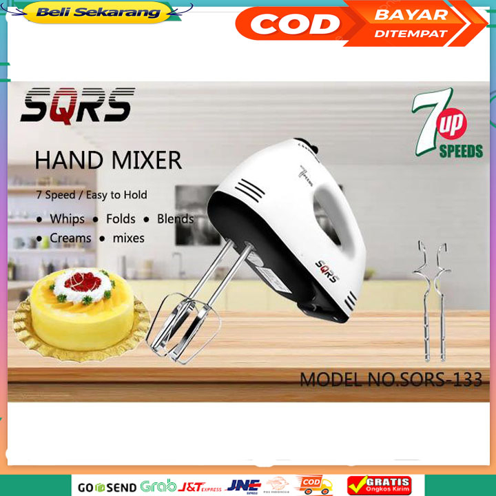 Super Hand Mixer SQRS Scarlett 7 Speed Control BERGARANSI RESMI MANTAP