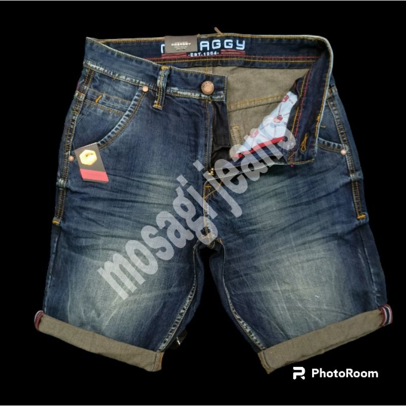 CELANA JEANS PENDEK PRIA MOSAGGY RINGKEL PREMIUM